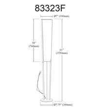 Load image into Gallery viewer, 2LT Incand Floor Lamp, MB, WH Shade