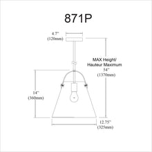 Load image into Gallery viewer, 1LT Incandescent Pendant, PC, Clear Glass