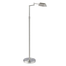 Load image into Gallery viewer, 9W Swing Arm Floor, Satin Nickel Finish