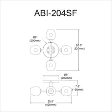 Load image into Gallery viewer, 4LT Semi Flush, VB Finish, Champagne Gla