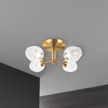 Load image into Gallery viewer, 4LT Semi Flush, VB Finish, Clear Glass