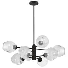 Load image into Gallery viewer, 8LT Chandelier, MB, Clear Glass