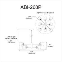 Load image into Gallery viewer, 8LT Chandelier, MB, Clear Glass