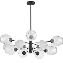 Load image into Gallery viewer, 12LT Chandelier, MB, Clear Glass