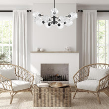 Load image into Gallery viewer, 12LT Chandelier, MB, Clear Glass