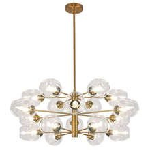 Load image into Gallery viewer, 18LT Halogen Chandelier, VB, CLR Glass