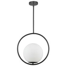Load image into Gallery viewer, 1LT Incandescent Pendant, MB, WH Opal Glass