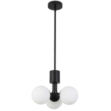 Load image into Gallery viewer, 3LT Halogen Pendant, MB, WH Opal Glass