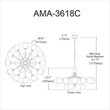 Load image into Gallery viewer, 18LT Chandelier, AGB Finish, Opal Glass