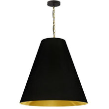 Load image into Gallery viewer, 1LT Anaya Large Pendant, AGB, BK/GLD Shade