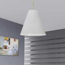 Load image into Gallery viewer, 1LT Anaya Large Pendant, AGB, WH Shade