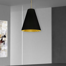 Load image into Gallery viewer, 1LT Anaya Medium Pendant, AGB, BK/GLD Shade