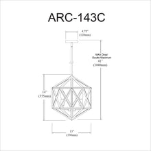Load image into Gallery viewer, 3LT Incandescent Chandelier, WH/VB