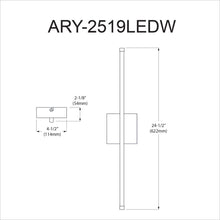 Load image into Gallery viewer, 19W Wall Sconce PC,WH Acrylic Diffuser