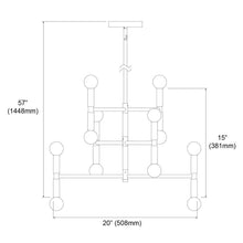 Load image into Gallery viewer, 12LT Incandescent Chandelier, Matte Black