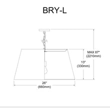 Load image into Gallery viewer, 1LT Brynn Large Pendant, BLK/SV Shade, Black