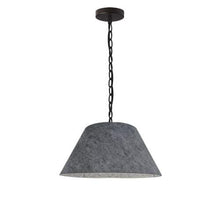 Load image into Gallery viewer, 1LT Brynn Small Pendant, GRY Felt Shade, Black
