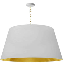 Load image into Gallery viewer, 1LT Brynn X-Large Pendant, WHT/GLD Shade, AGB