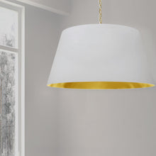 Load image into Gallery viewer, 1LT Brynn X-Large Pendant, WHT/GLD Shade, AGB