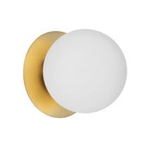 Load image into Gallery viewer, 1LT Halogen Wall Sconce, AGB, White Glass