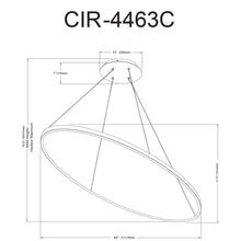 Load image into Gallery viewer, 63W Horiz Chandelier, MB, WH Silicone Diffuser