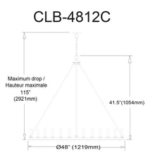 Load image into Gallery viewer, 12LT Incandescent Chandelier, MB