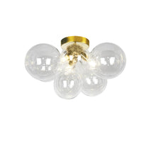 Load image into Gallery viewer, 3LT Halogen Flush Mount, AGB, Clear Glass