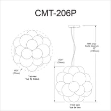 Load image into Gallery viewer, 6LT Halogen Pendant, MB, Clear Glass
