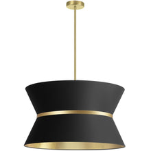 Load image into Gallery viewer, 4LT Incan Chandelier, AGB, GLD ring, BK/GLD SH