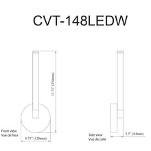 Load image into Gallery viewer, 8W Wall Sconce, AGB, WH Acrylic Diff