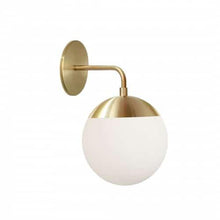 Load image into Gallery viewer, 1LT Wall Sconce, AGB, WH Opal Glass