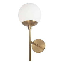Load image into Gallery viewer, 1LT Wall Sconce, AGB, WH Opal Glass