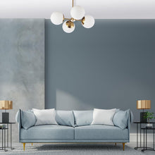 Load image into Gallery viewer, 4LT Chandelier, AGB, WH Opal Glass