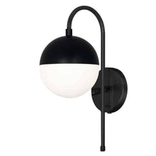 Load image into Gallery viewer, 1LT Halogen Sconce MB, WH Opal Glass HW + Plug