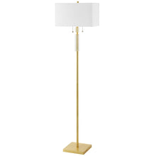 Load image into Gallery viewer, 2LT Incandescent Floor Lamp, AGB, WH Shade