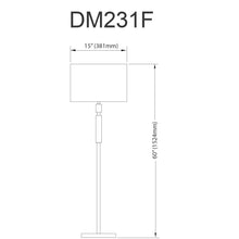 Load image into Gallery viewer, 2LT Incandescent Floor Lamp, AGB, WH Shade