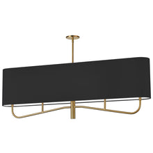 Load image into Gallery viewer, 4LT Incan Horizontal Chandelier, AGB, BK Shade