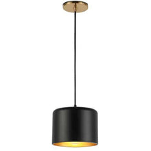 Load image into Gallery viewer, 1LT Incand Pendant, AGB, MB&GLD Shade