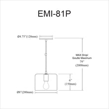 Load image into Gallery viewer, 1LT Incand Pendant, MB Shade