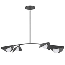 Load image into Gallery viewer, 4 LT Halogen Horiz Pendant, MB, WH Glass