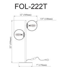 Load image into Gallery viewer, 2LT Incandescent Table Lamp, AGB, WH Glass
