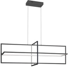 Load image into Gallery viewer, 55W Horiz Chandelier MB, WH Acrylic Diffuser