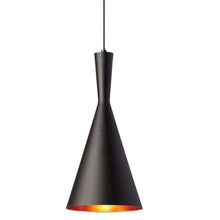 Load image into Gallery viewer, 1LT Incan Pendant Black,Gold Pebbled Interior
