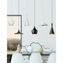 Load image into Gallery viewer, 1LT Incan Pendant White,Silver Pebbled Interior