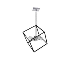 Load image into Gallery viewer, 4LT Pendant, Polished Chrome & Matte Black Finish