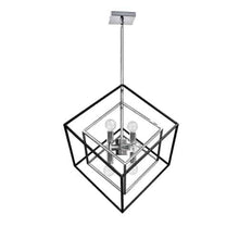 Load image into Gallery viewer, 6LT Pendant, Polished Chrome & Matte Black Finish