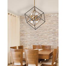 Load image into Gallery viewer, 6LT Pendant, Vintage Bronze & Matte Black Finish