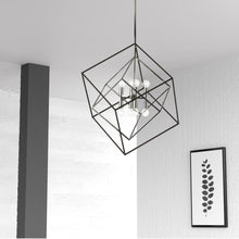 Load image into Gallery viewer, 8LT Pendant, Polished Chrome & Matte Black Finish