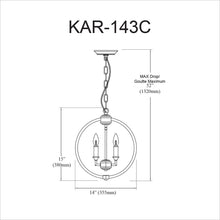 Load image into Gallery viewer, 3LT Chandelier, Polished Chrome,Jeweled Accents