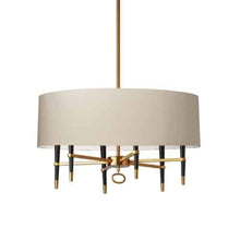 Load image into Gallery viewer, 6LT Incandescent Chandelier, VB, Cream Shade